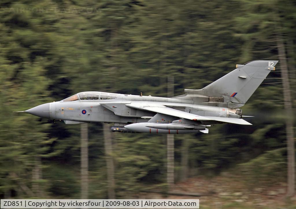 ZD851, 1985 Panavia Tornado GR.4 C/N 450/BS149/3205, Royal Air Force Tornado GR4 (c/n BS149). Operated by the Marham Wing coded '112'. Thirlmere, Cumbria.