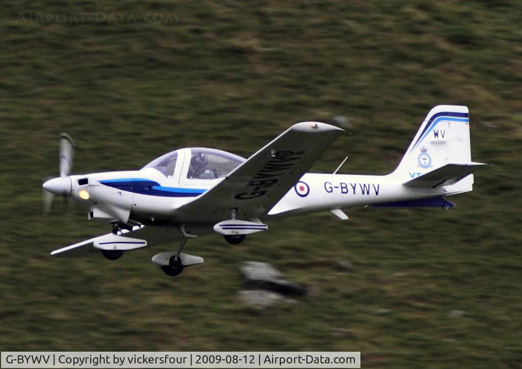 G-BYWV, 2001 Grob G-115E Tutor T1 C/N 82156/E, Royal Air Force. Operated by 85 (R) Squadron. Dunmail Raise, Cumbria.