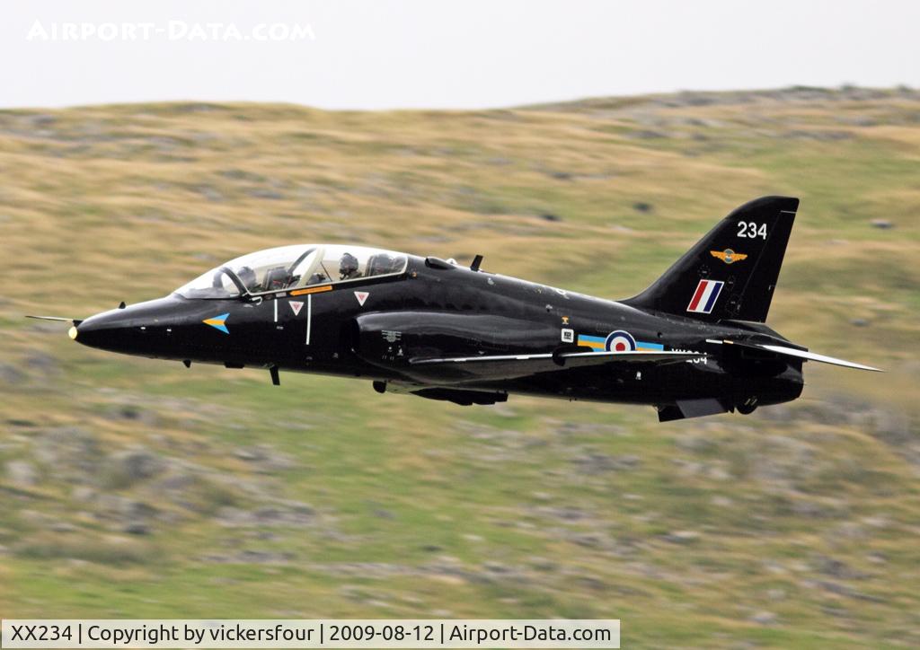 XX234, 1978 Hawker Siddeley Hawk T.1 C/N 070/312070, Royal Air Force. Operated by 208 (R) Squadron. Dunmail Raise, Cumbria.