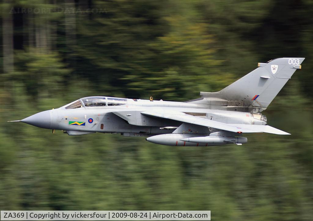 ZA369, 1982 Panavia Tornado GR.4A C/N 166/BS051/3083, Royal Air Force Tornado GR4A (c/n BS051). Operated by the Marham Wing, coded '003' and wearing 13 Squadron markings. Thirlmere, Cumbria.
