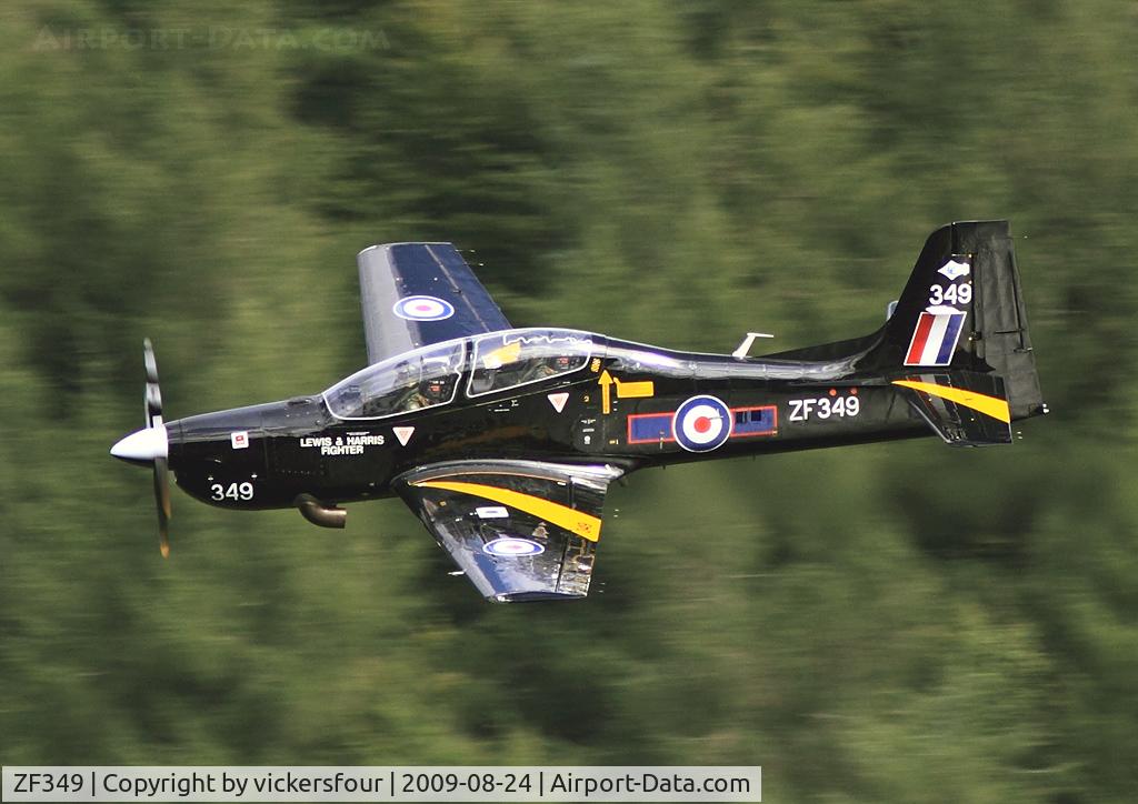 ZF349, Short S-312 Tucano T1 C/N S113/T84, Royal Air Force. Operated by 72 (R) Squadron, named 'Lewis & Harris Fighter'. Thirlmere, Cumbria.