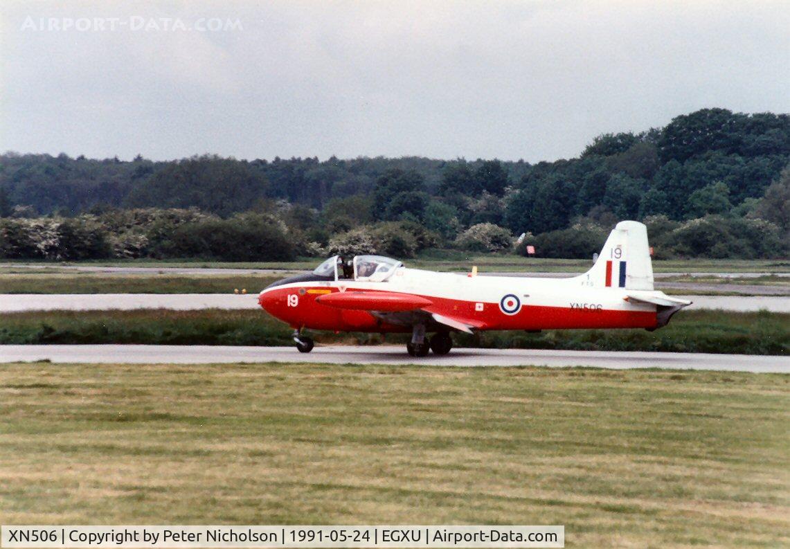 XN506, 1960 Hunting P-84 Jet Provost T.3A C/N PAC/W/11795, Jet Provost T.3A of 1 Flying Training School at Linton-on-Ouse in May 1991.