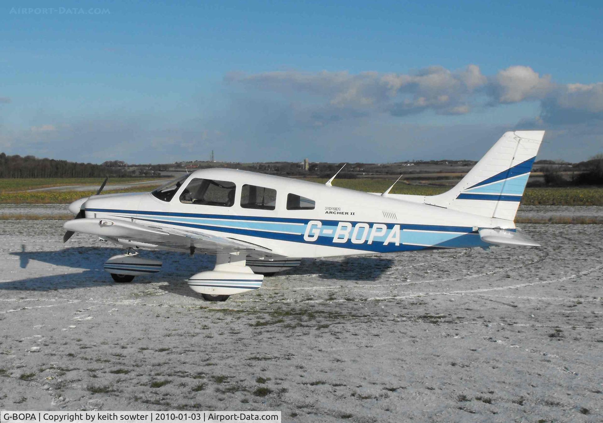 G-BOPA, 1984 Piper PA-28-181 Cherokee Archer II C/N 28-8490024, Visitor at Northrepps 3/1/2010
