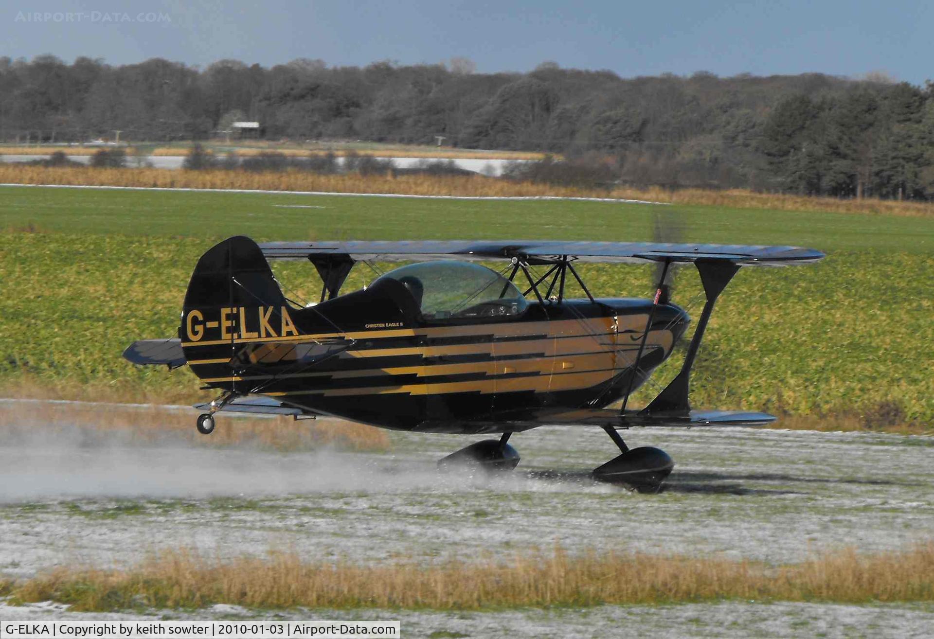 G-ELKA, 1981 Christen Eagle II C/N 0001 (G-ELKA), Visitor at Northrepps 3/1/2010