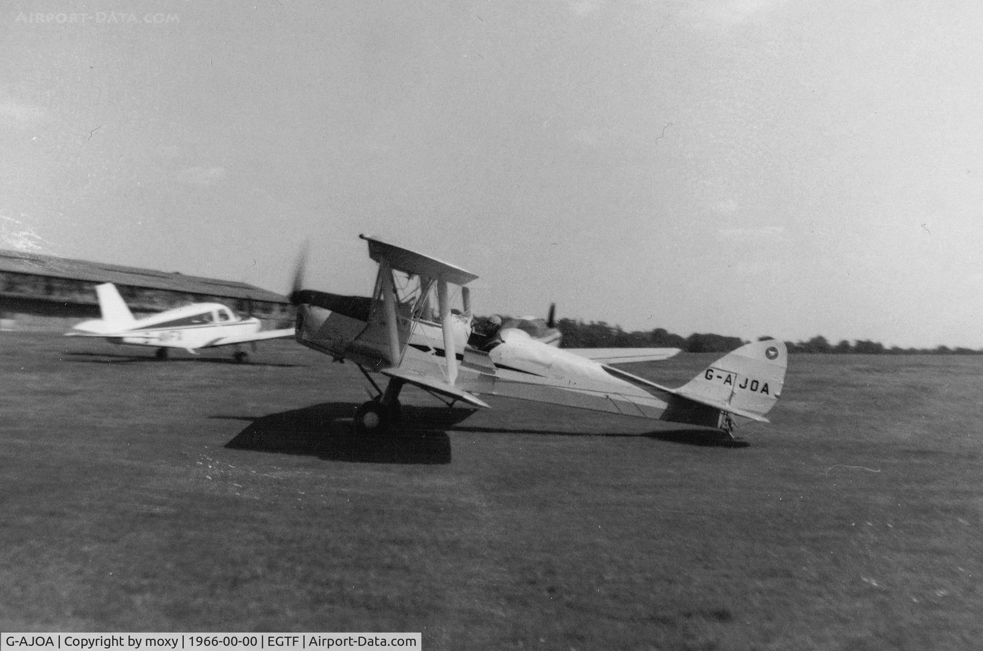 G-AJOA, 1940 De Havilland DH-82A Tiger Moth II C/N 83167, Tiger Moth at Fairoaks in the 1960's