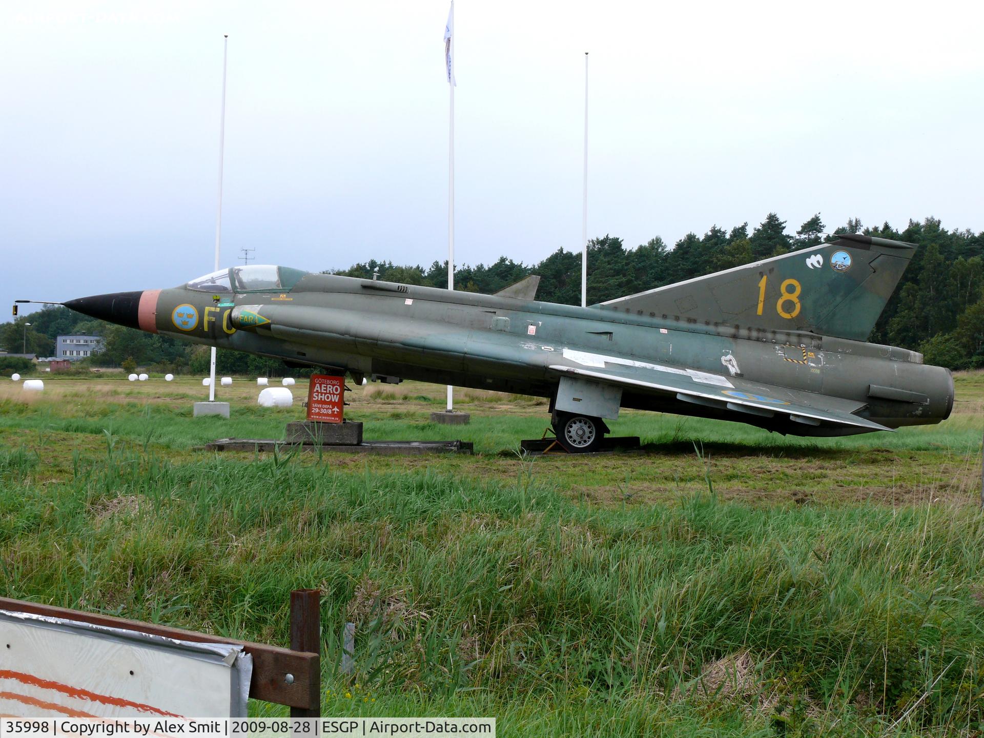 35998, Saab J-35J Draken C/N 35-998, SAAB SKJ35J Draken 35998/18/FC Swedish Air Force
