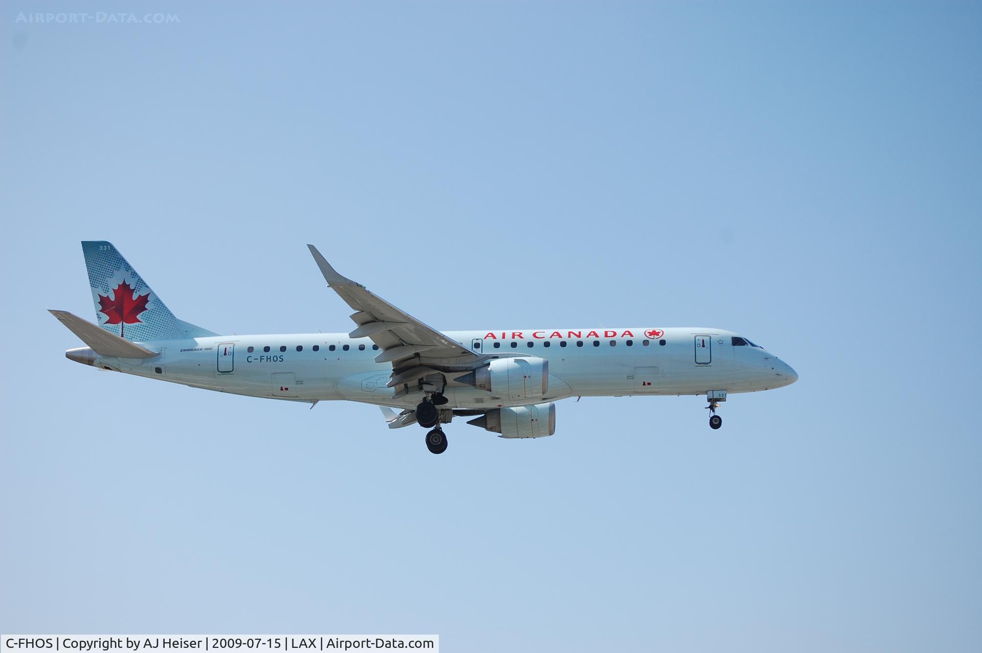 C-FHOS, 2007 Embraer 190AR (ERJ-190-100IGW) C/N 19000101, C-FHOS short final rwy 24R