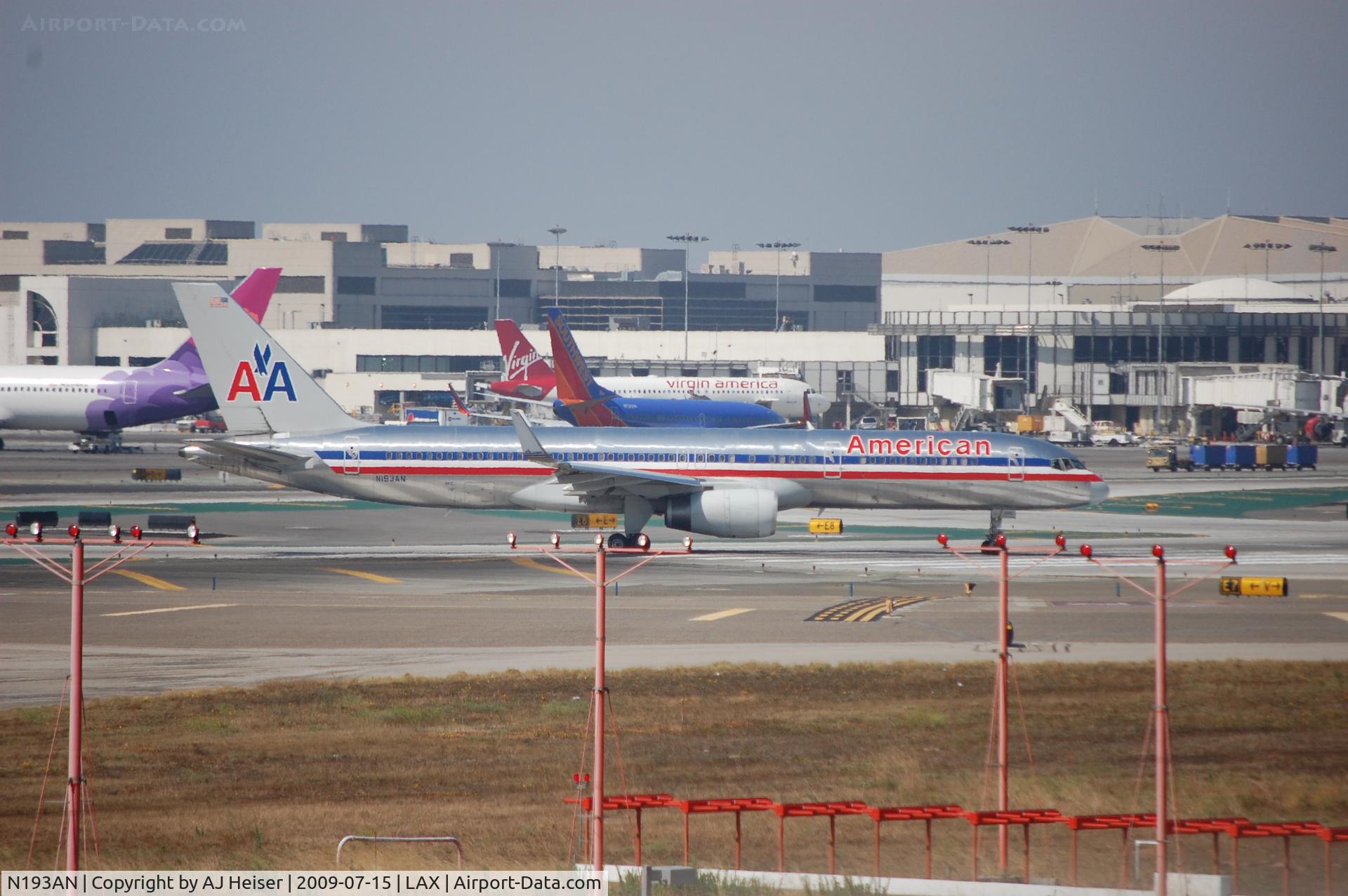 N193AN, 2001 Boeing 757-223 C/N 32387, N193AN lining up for takeoff rwy 24L