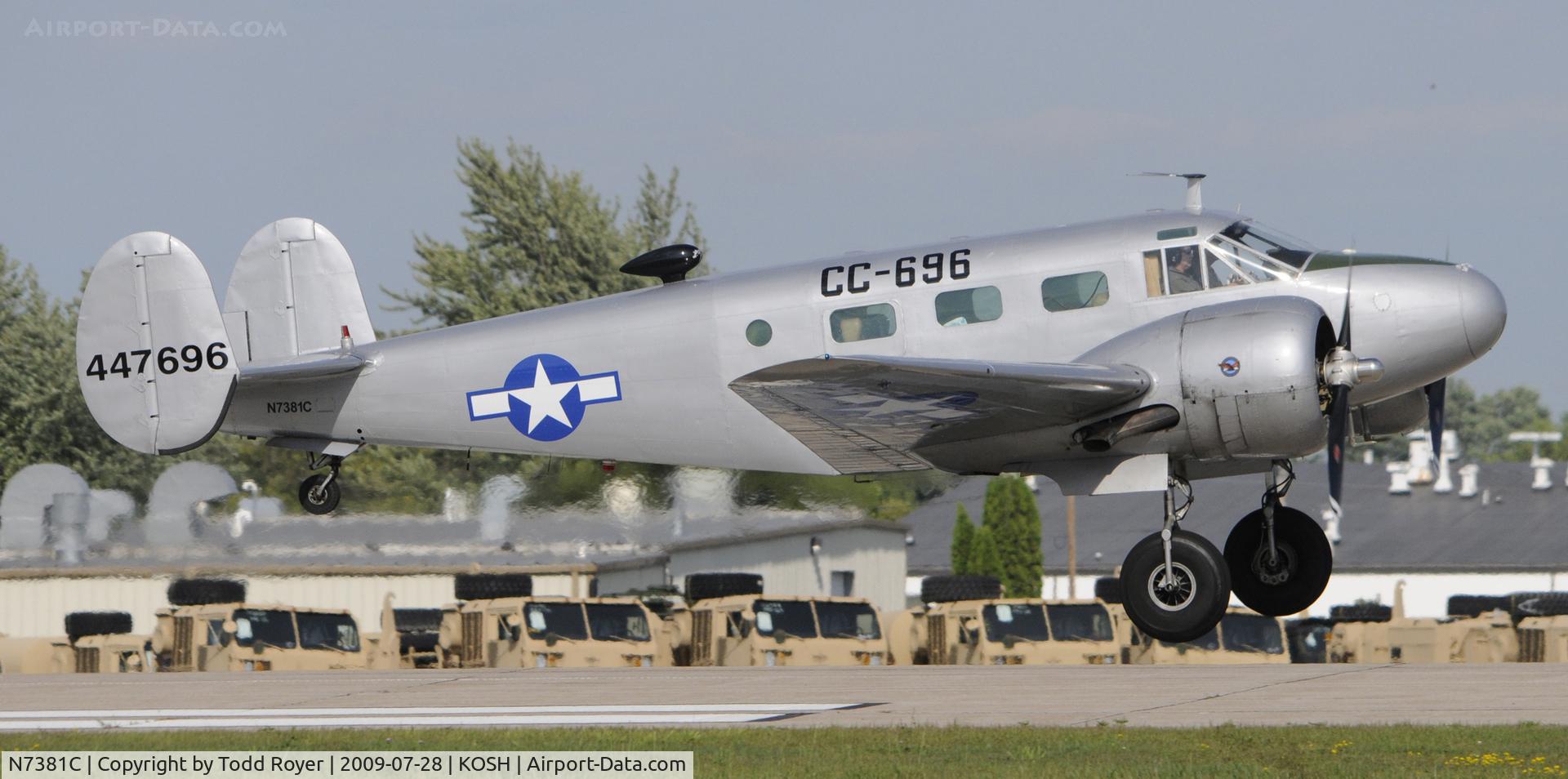 N7381C, 1944 Beech C18S C/N 8104, EAA AIRVENTURE 2009