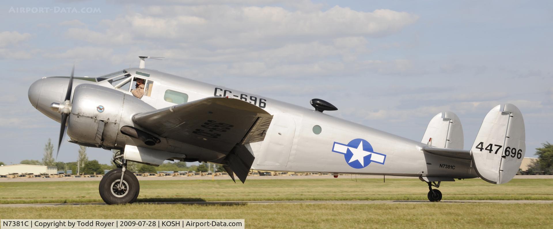 N7381C, 1944 Beech C18S C/N 8104, EAA AIRVENTURE 2009
