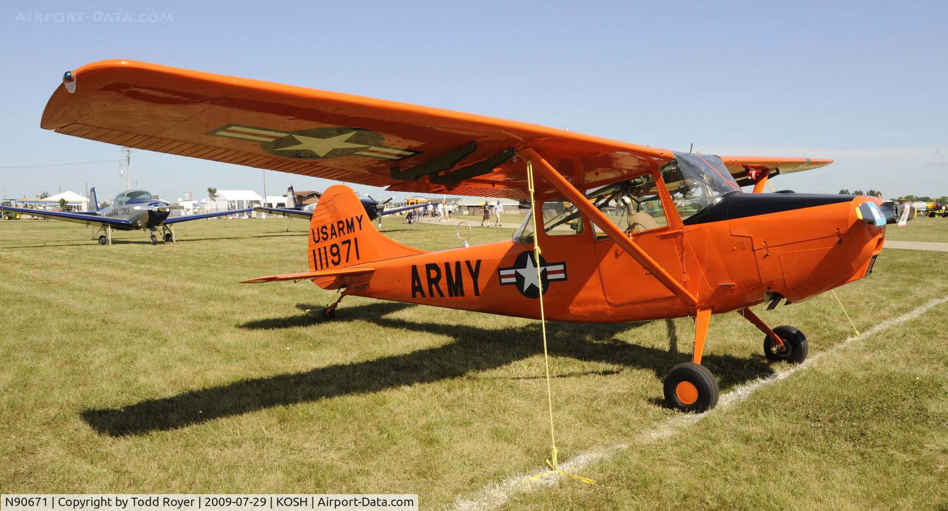 N90671, 1951 Cessna O-1A Bird Dog C/N 22285, EAA AIRVENTURE 2009