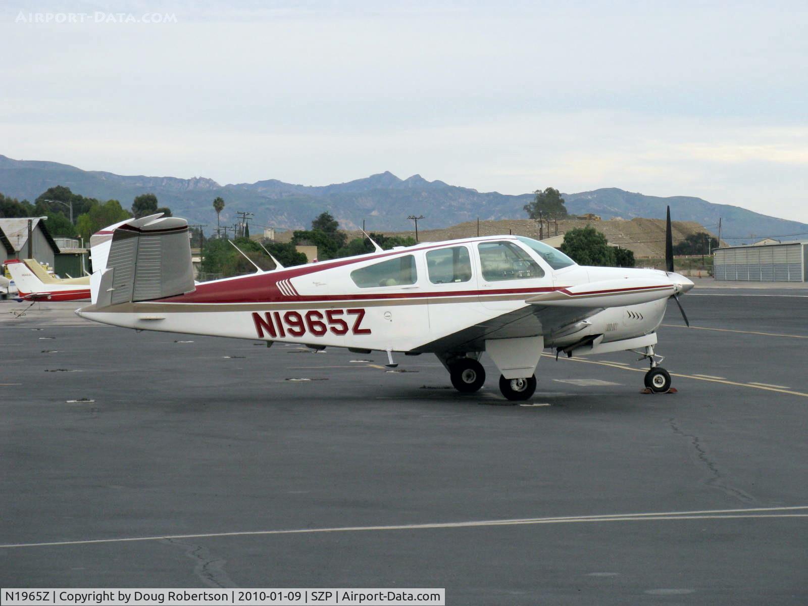 N1965Z, 1965 Beech S35 Bonanza C/N D-7805, 1965 Beech S35 BONANZA, Continental IO-520-B 285 Hp, tip tanks