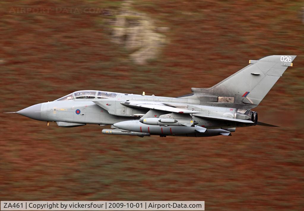 ZA461, 1983 Panavia Tornado GR.4 C/N BS091/269/3127, Royal Air Force Tornado GR4 (c/n BS091). Operated by the Marham Wing, coded '026'. Dunmail Raise, Cumbria.