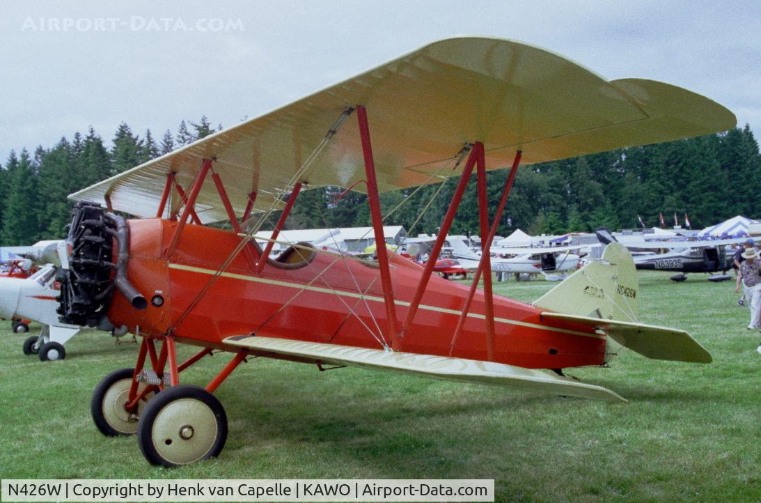 N426W, 1930 Curtiss-Wright Travel Air 4000 C/N 1417, Travel Air 4000 at Arlington airport (WA). Note that the tail number actually says NC426W. EAA fly-in summer 1997.