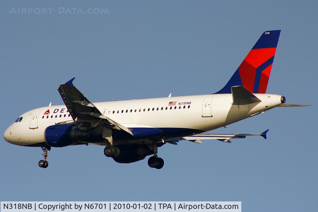 N318NB, 2000 Airbus A319-114 C/N 1325, Delta