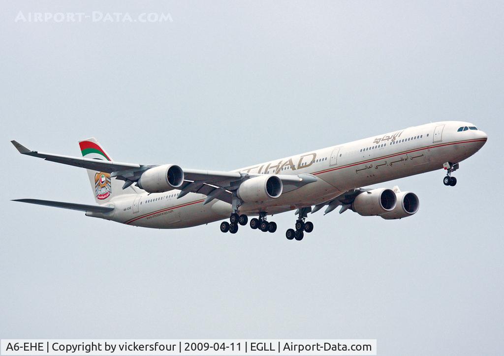 A6-EHE, 2007 Airbus A340-642X C/N 829, Etihad