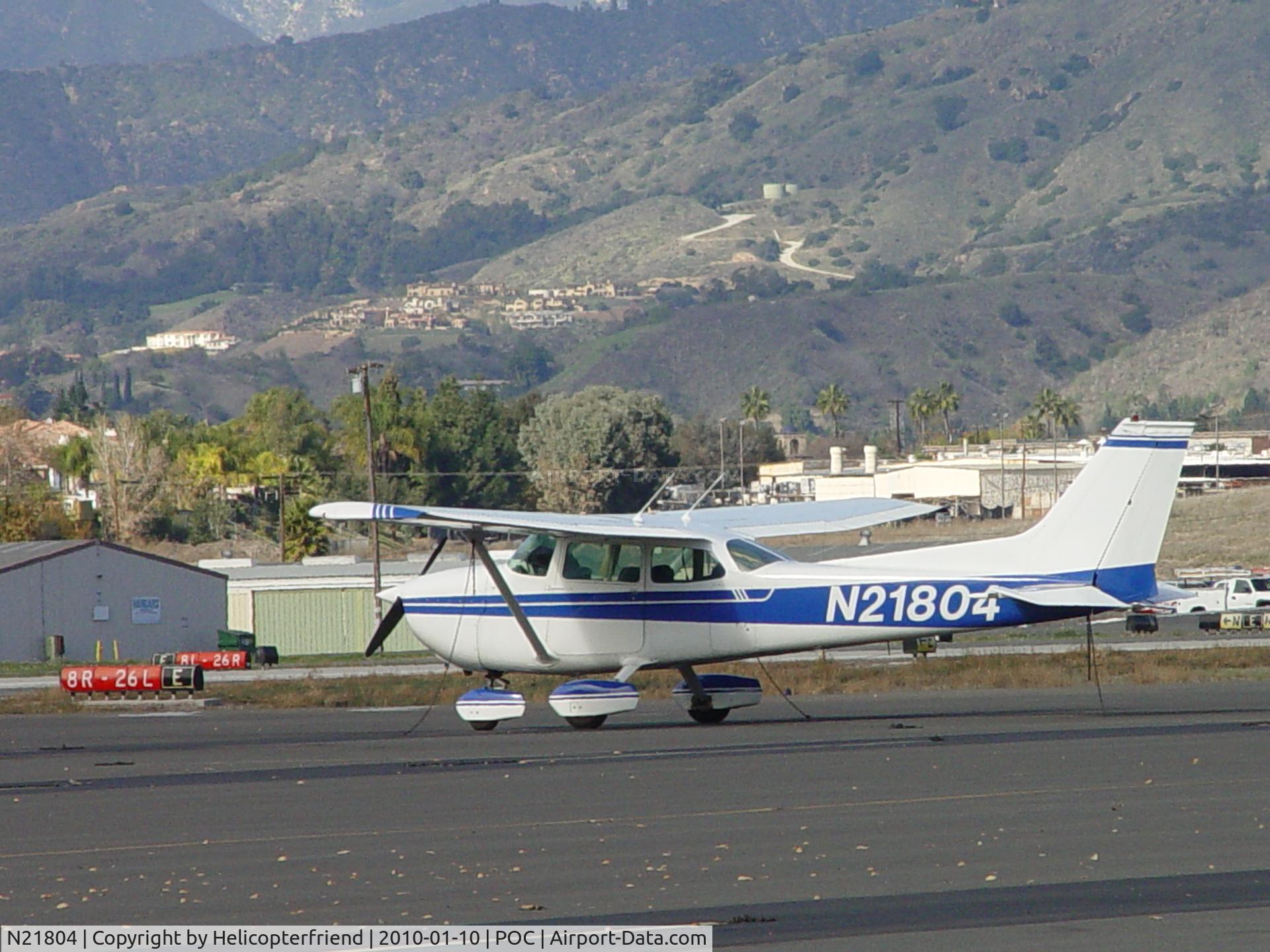 N21804, 1974 Cessna 172M C/N 17264026, Tied down and parked in transient parking