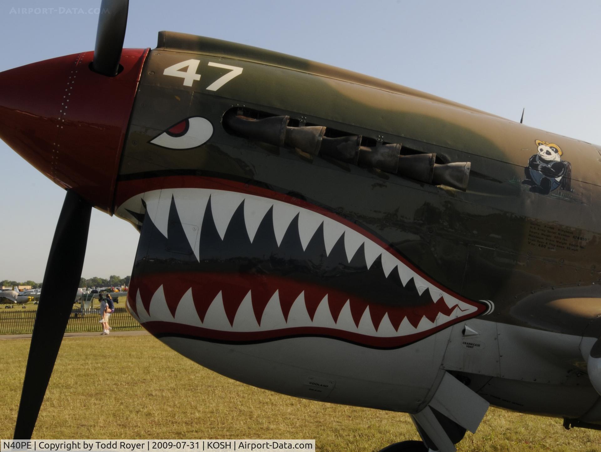 N40PE, 1942 Curtiss P-40E C/N AK905, EAA AIRVENTURE 2009