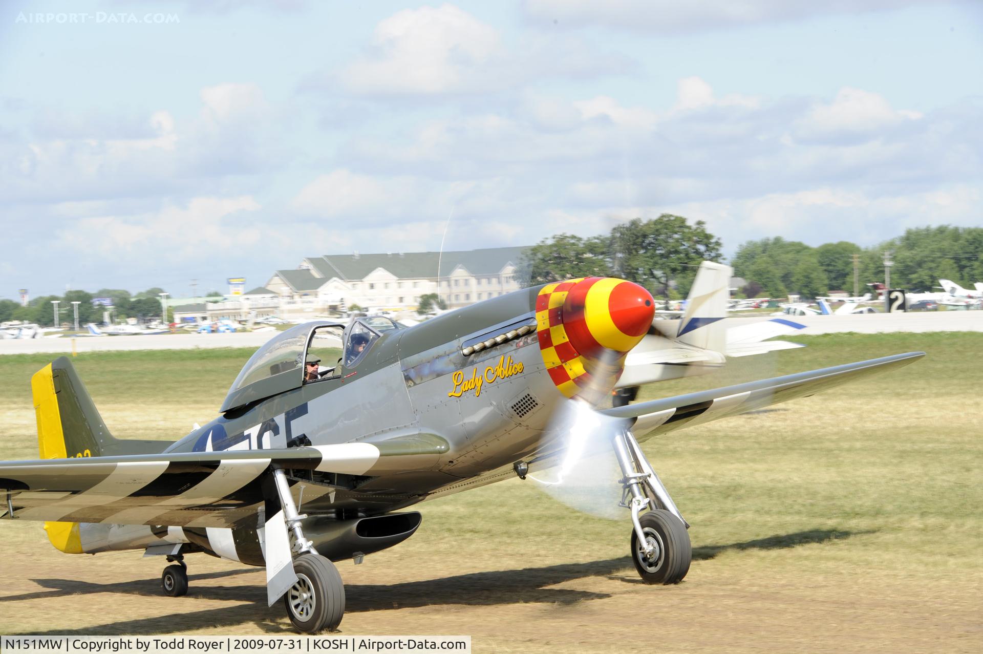 N151MW, 1945 North American P-51D Mustang C/N 124-48386, EAA AIRVENTURE 2009