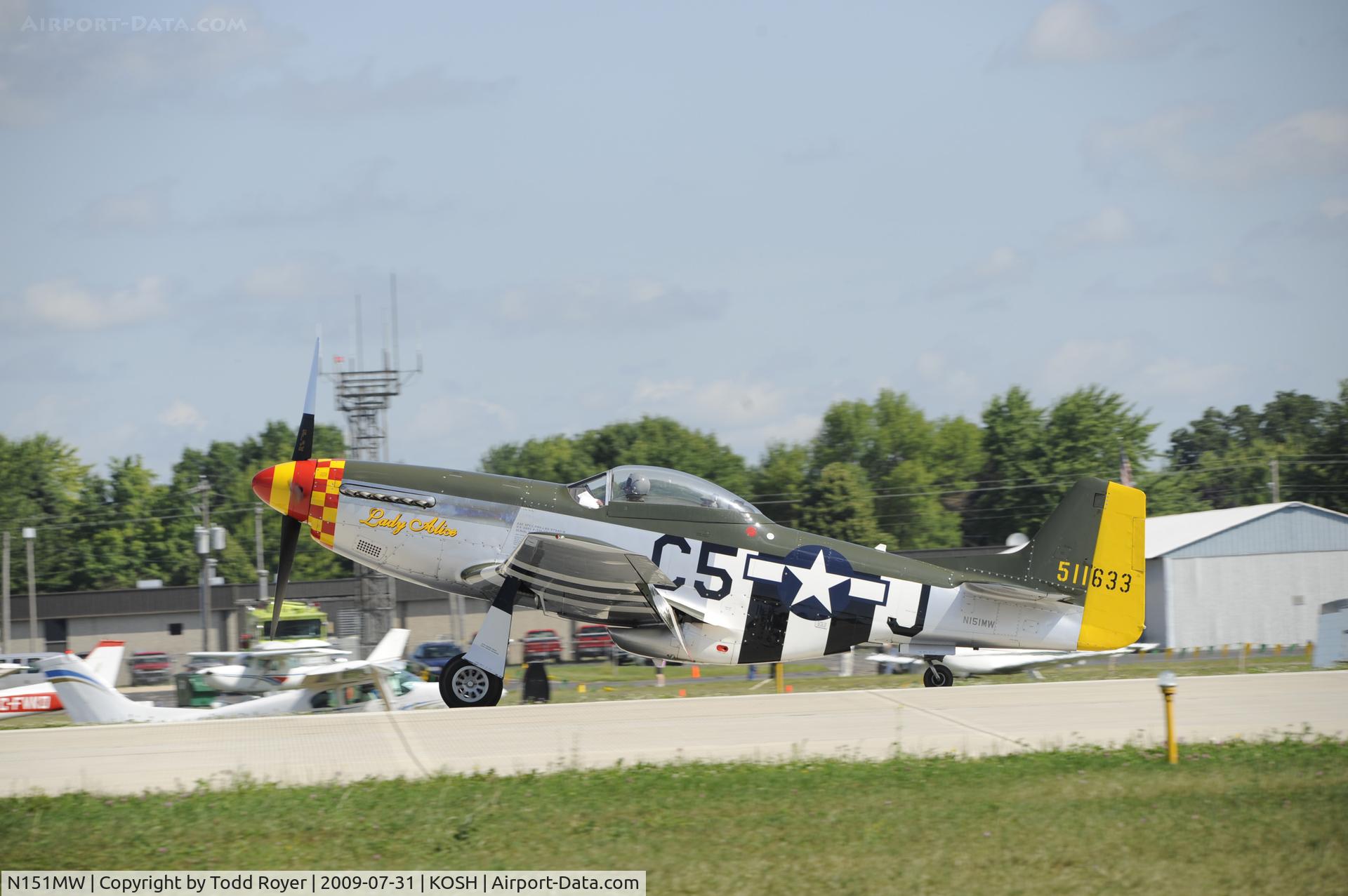 N151MW, 1945 North American P-51D Mustang C/N 124-48386, EAA AIRVENTURE 2009