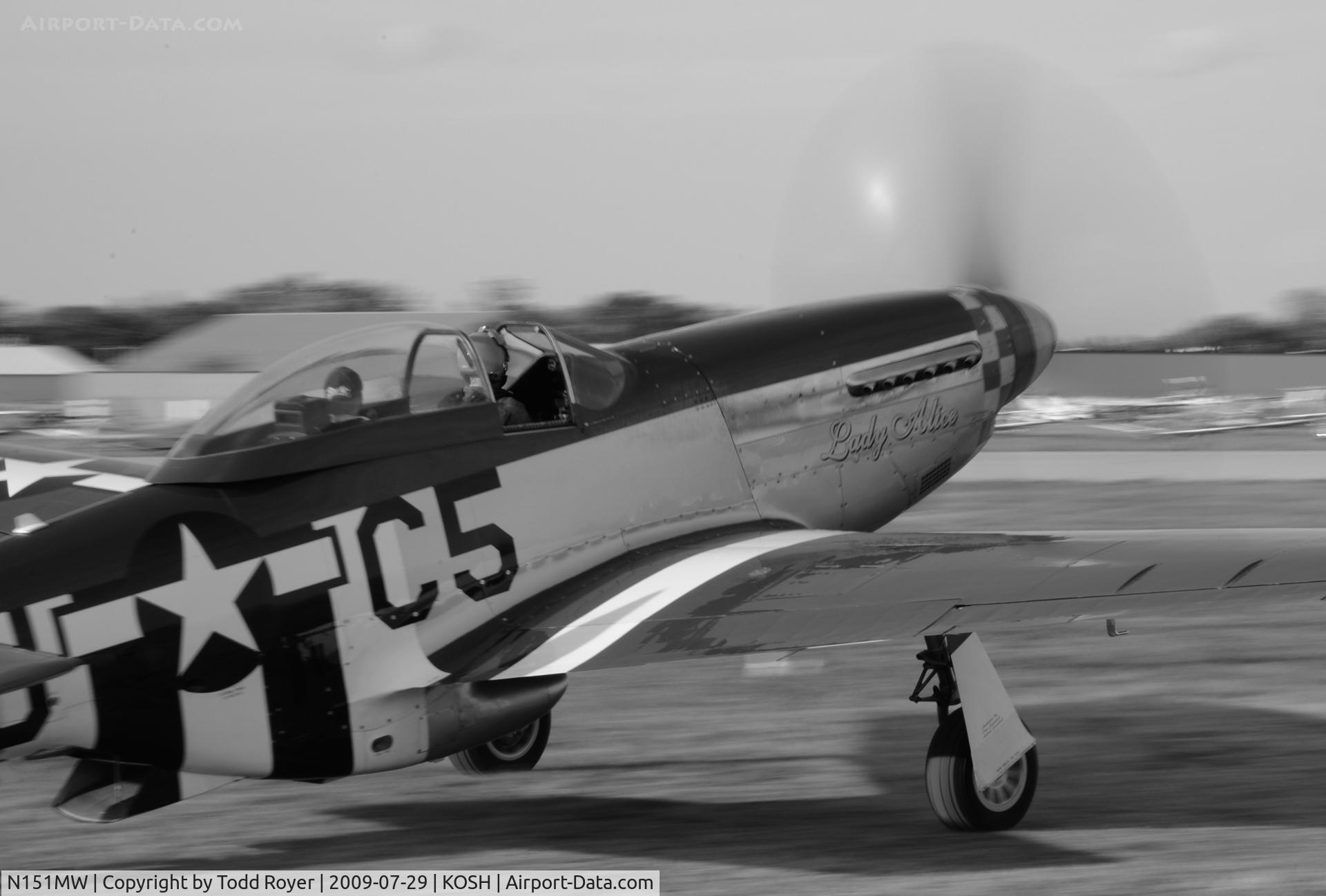 N151MW, 1945 North American P-51D Mustang C/N 124-48386, EAA AIRVENTURE 2009