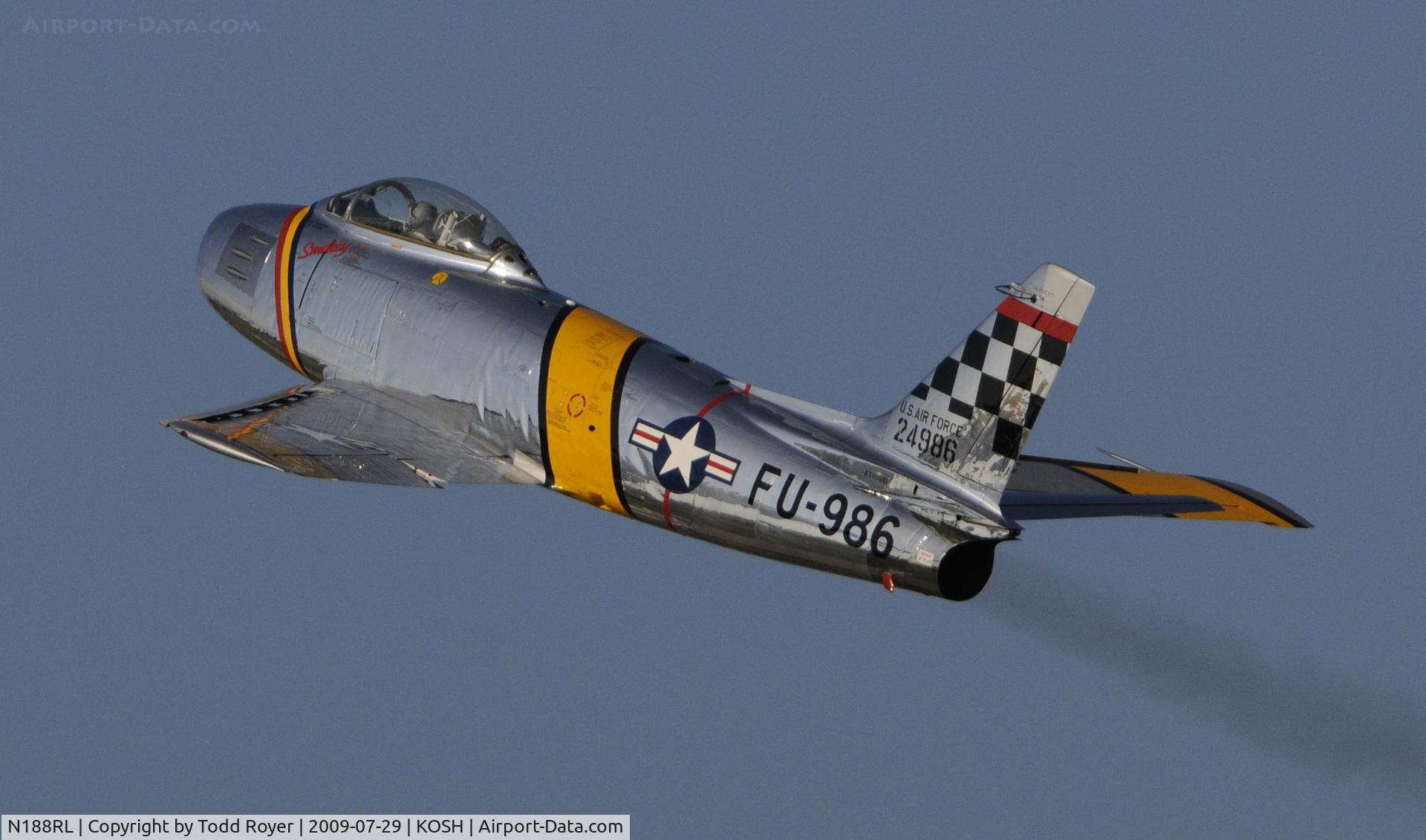 N188RL, 1952 North American F-86F Sabre C/N 191-682, EAA AIRVENTURE 2009