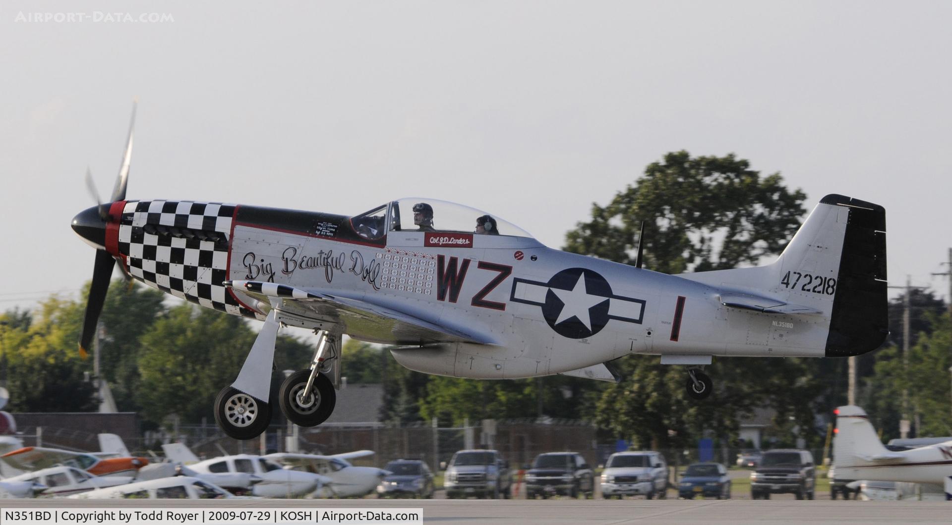 N351BD, 1944 North American F-51D Mustang C/N 44-85634, EAA AIRVENTURE 2009