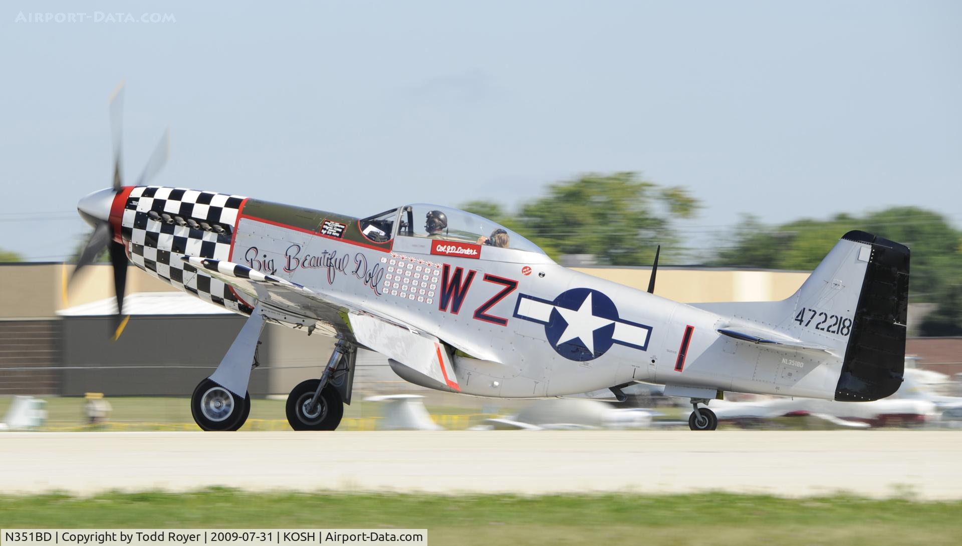 N351BD, 1944 North American F-51D Mustang C/N 44-85634, EAA AIRVENTURE 2009