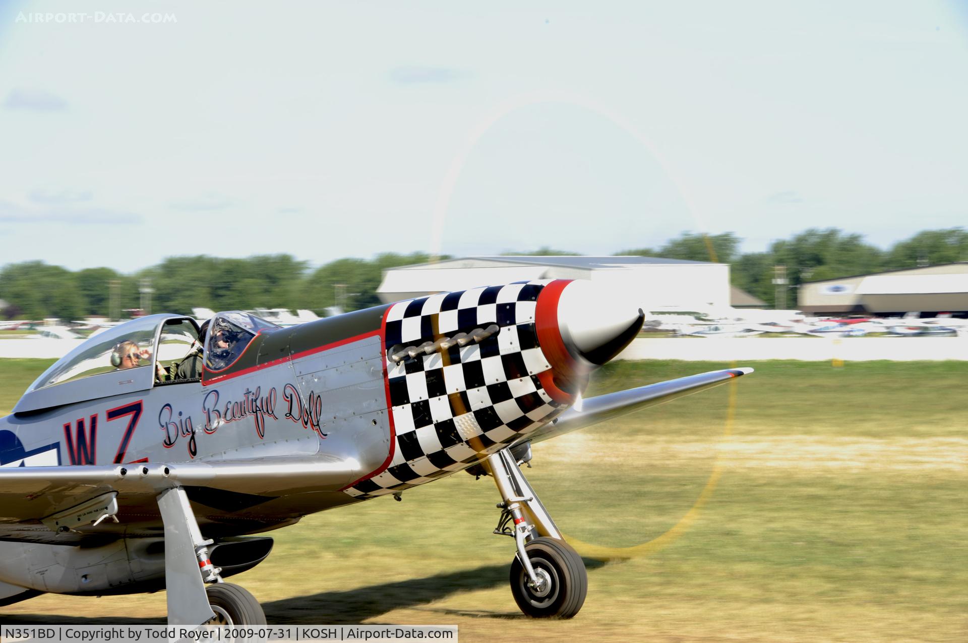 N351BD, 1944 North American F-51D Mustang C/N 44-85634, EAA AIRVENTURE 2009