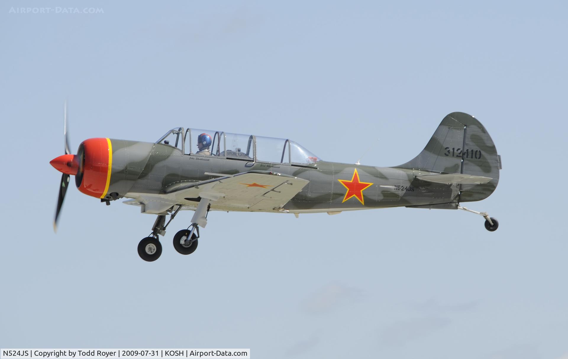 N524JS, 2003 Yakovlev (Aerostar) Yak-52TW C/N 0312410, EAA AIRVENTURE 2009