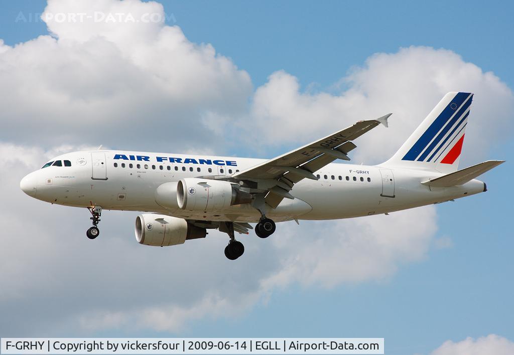 F-GRHY, 2001 Airbus A319-111 C/N 1616, Air France