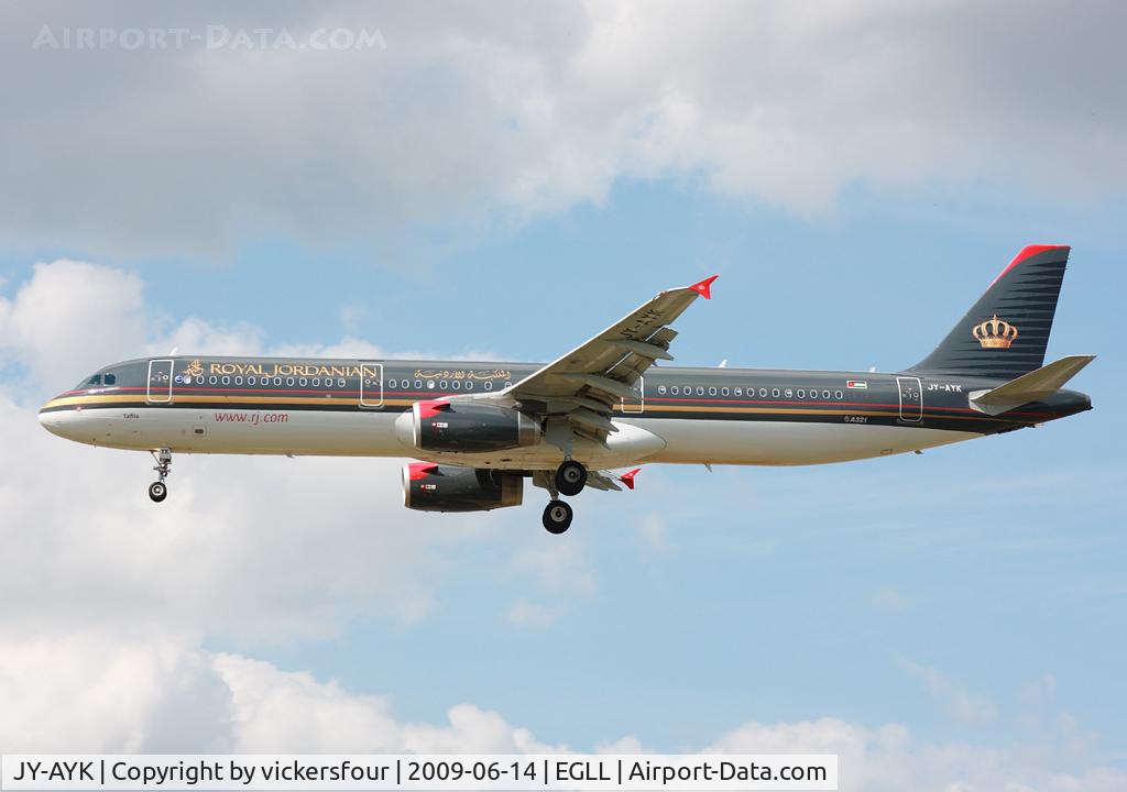 JY-AYK, 2008 Airbus A321-231 C/N 3522, Royal Jordanian Airlines