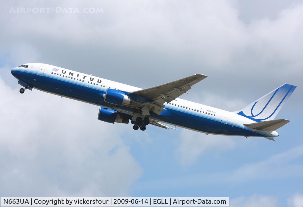 N663UA, 1993 Boeing 767-322 C/N 27160, United Airlines