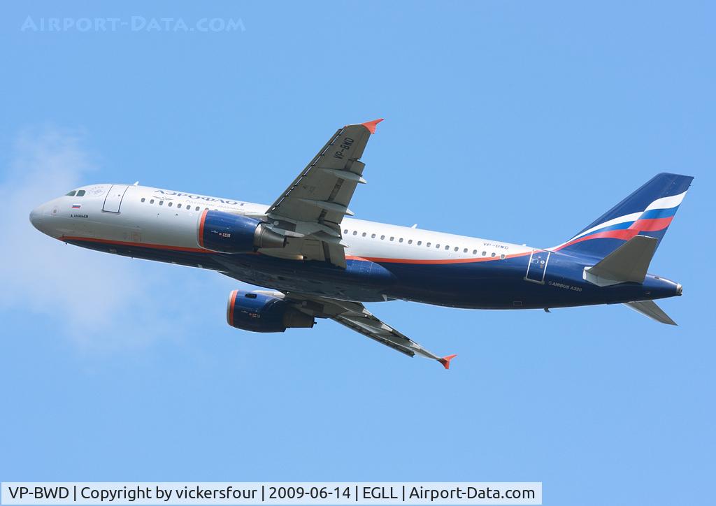 VP-BWD, 2003 Airbus A320-214 C/N 2116, Aeroflot