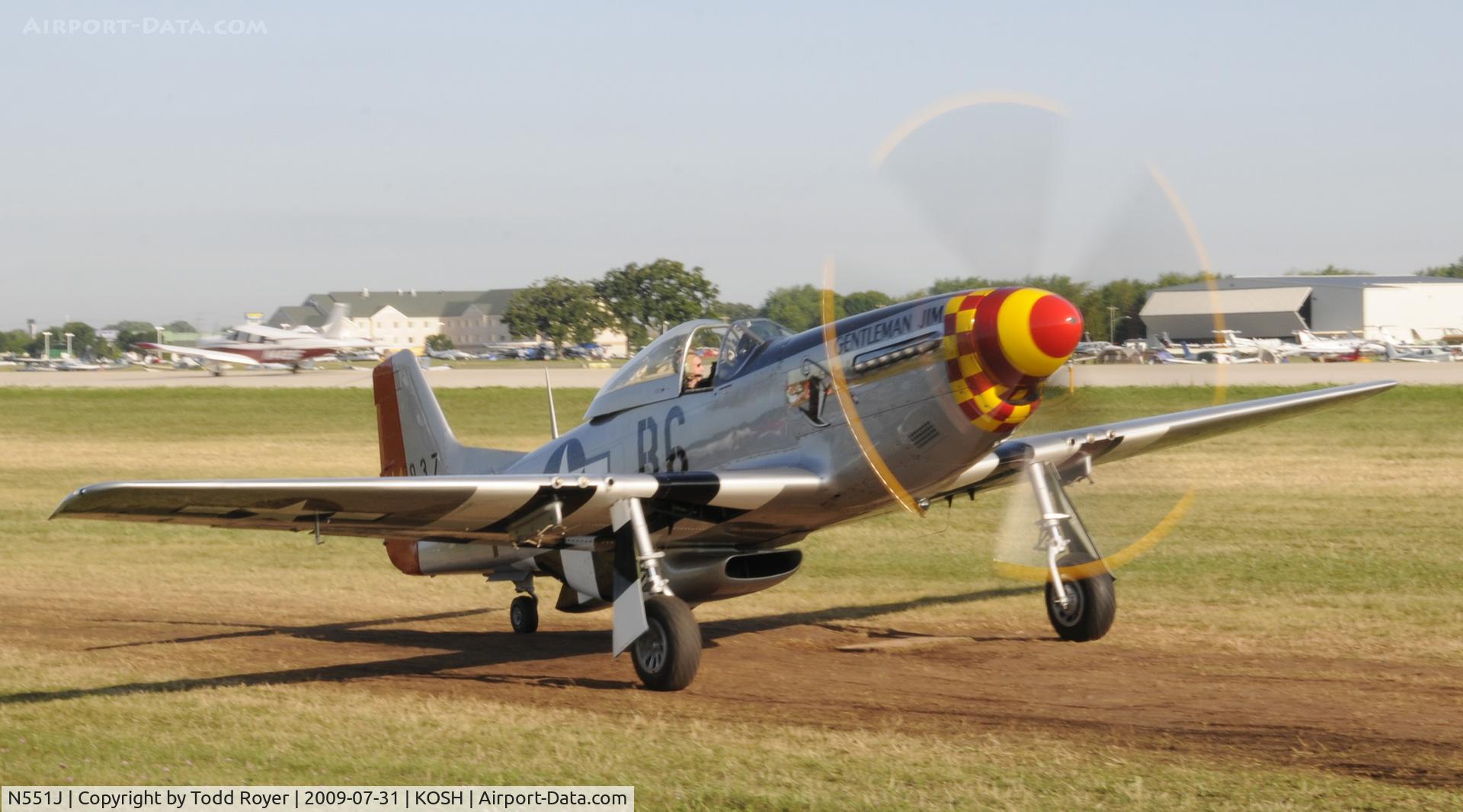N551J, 1957 North American P-51D Mustang C/N 44-74230, EAA AIRVENTURE 2009