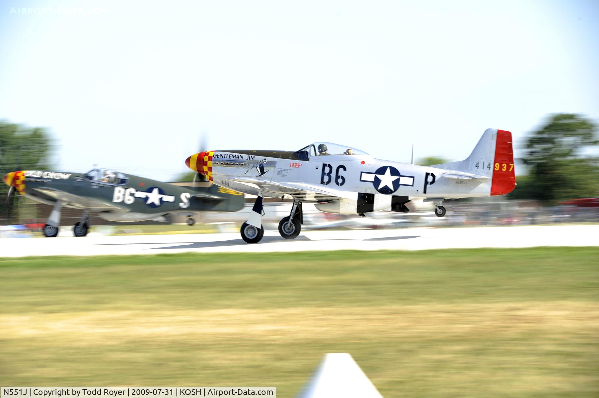 N551J, 1957 North American P-51D Mustang C/N 44-74230, EAA AIRVENTURE 2009