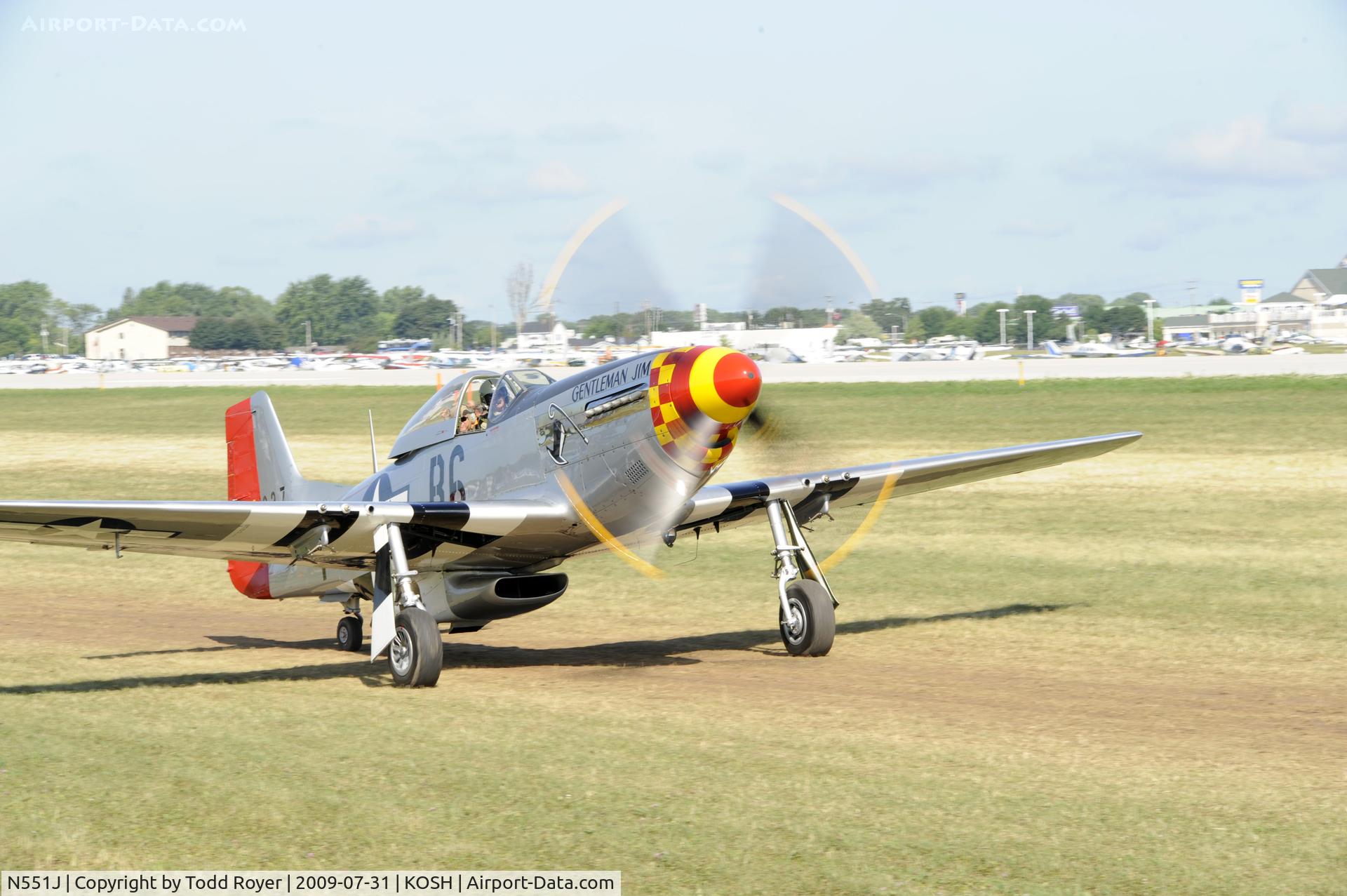 N551J, 1957 North American P-51D Mustang C/N 44-74230, EAA AIRVENTURE 2009