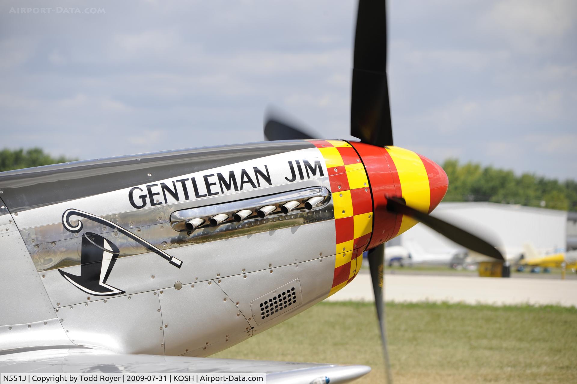 N551J, 1957 North American P-51D Mustang C/N 44-74230, EAA AIRVENTURE 2009