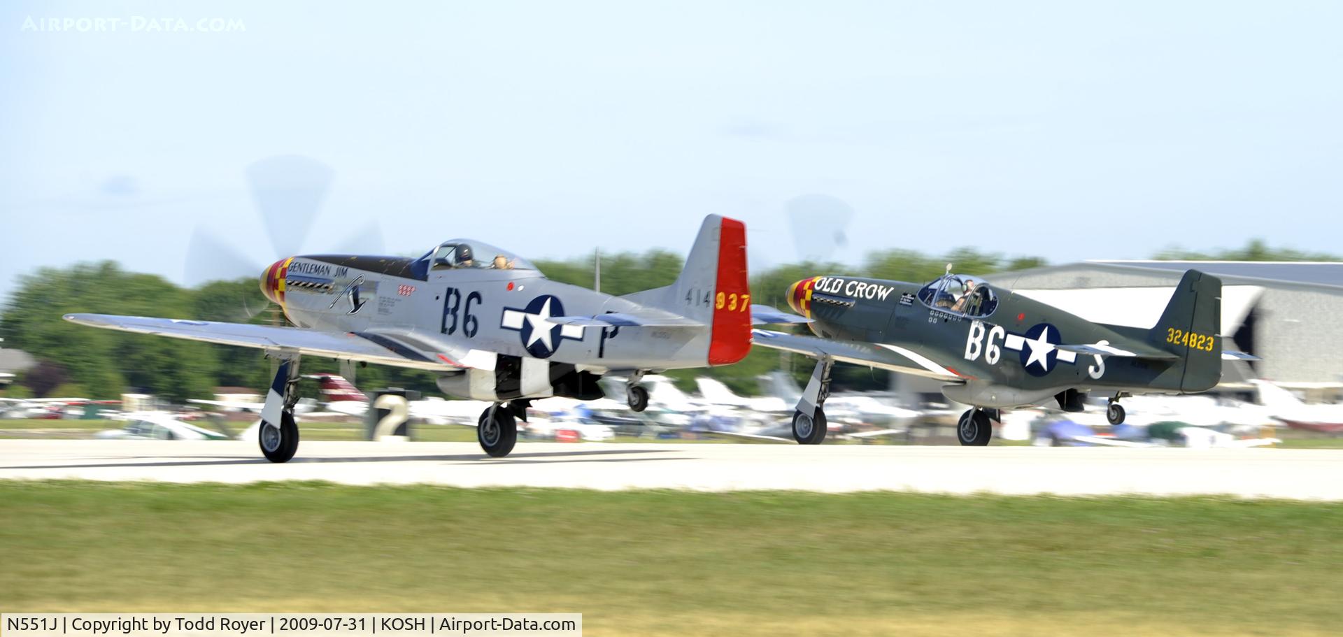 N551J, 1957 North American P-51D Mustang C/N 44-74230, EAA AIRVENTURE 2009