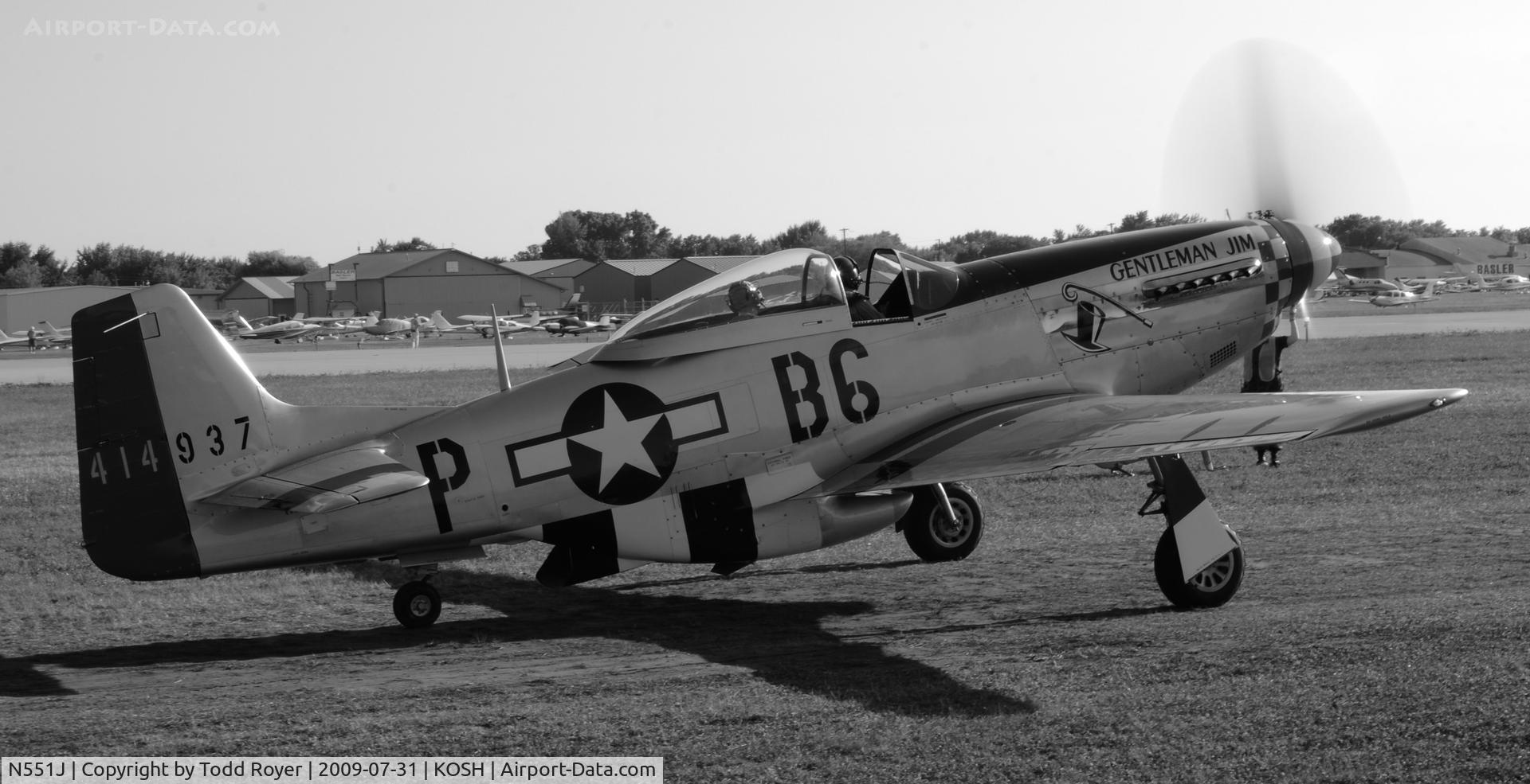 N551J, 1957 North American P-51D Mustang C/N 44-74230, EAA AIRVENTURE 2009