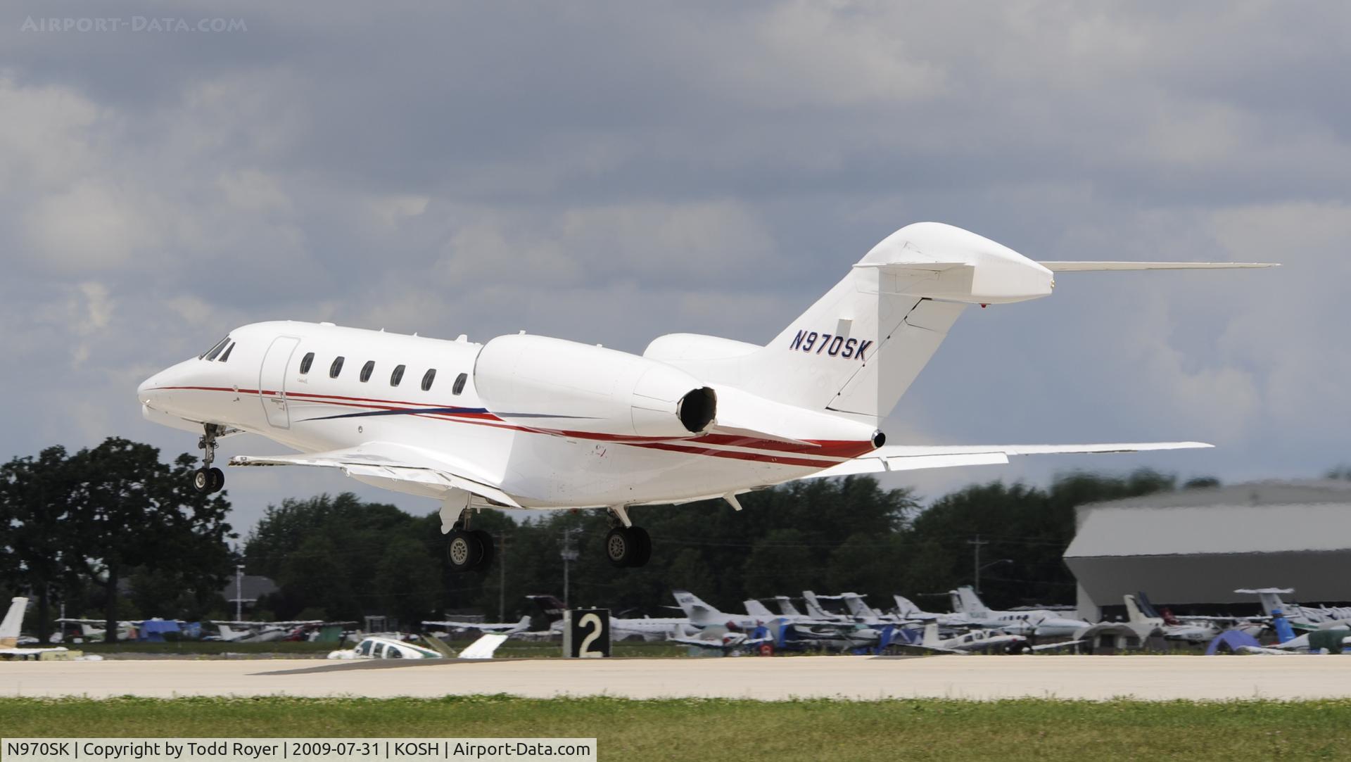 N970SK, 2002 Cessna 750 Citation X C/N 750-0186, EAA AIRVENTURE 2009