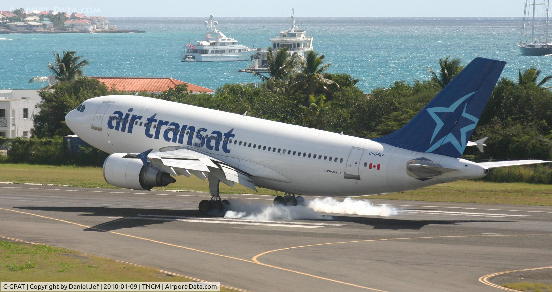 C-GPAT, 1992 Airbus A310-308 C/N 597, C-GPAT Landing at TNCM runway 10