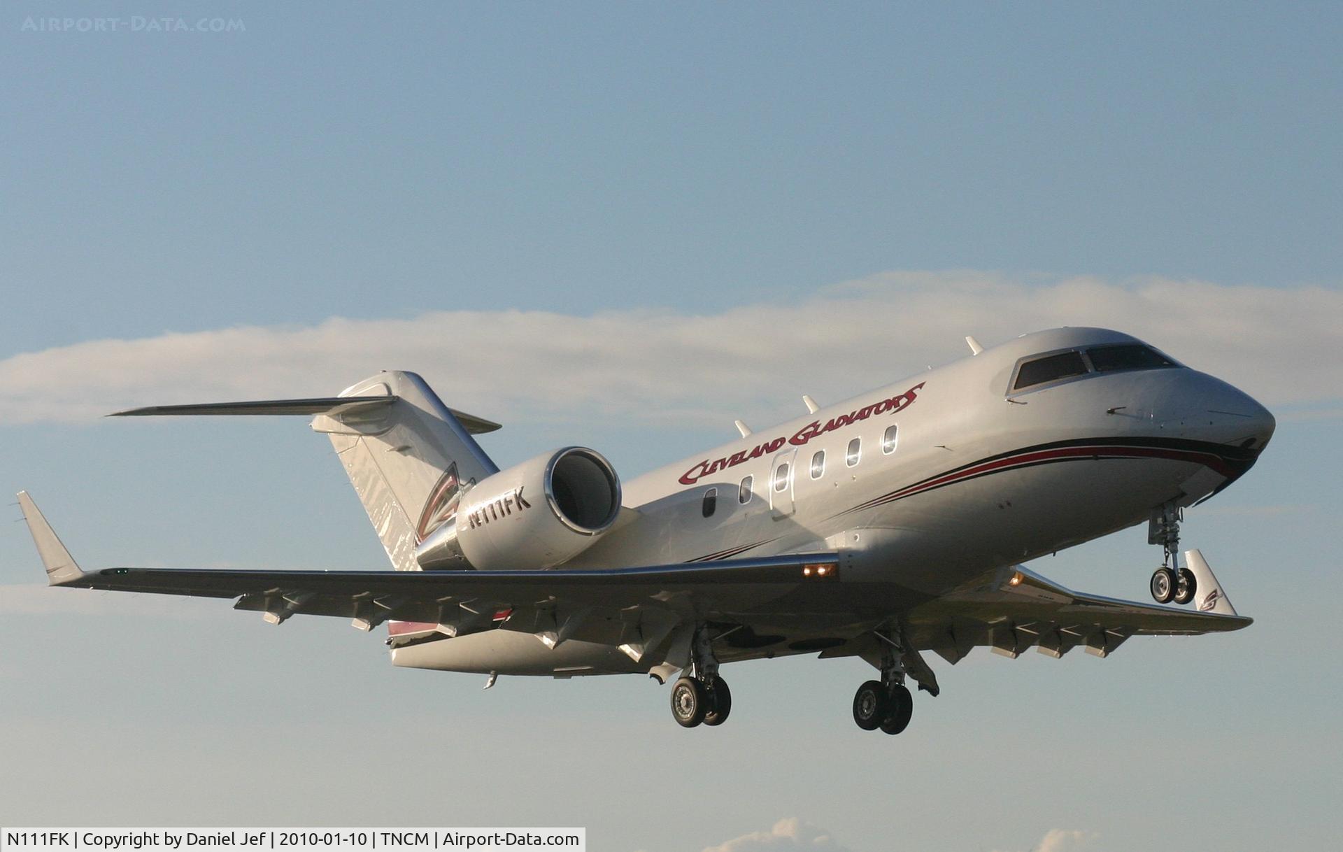 N111FK, 1991 Canadair Challenger 601-3A (CL-600-2B16) C/N 5104, N111FK departing TNCM