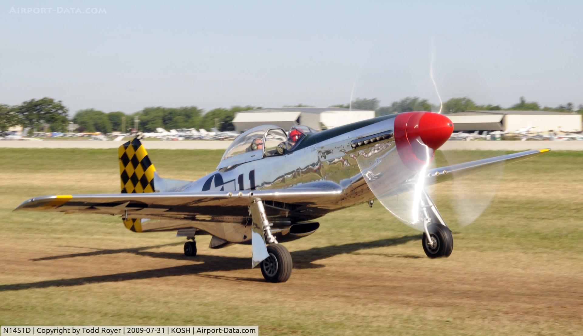 N1451D, 1944 North American P-51D Mustang C/N 44-74446A, EAA AIRVENTURE 2009
