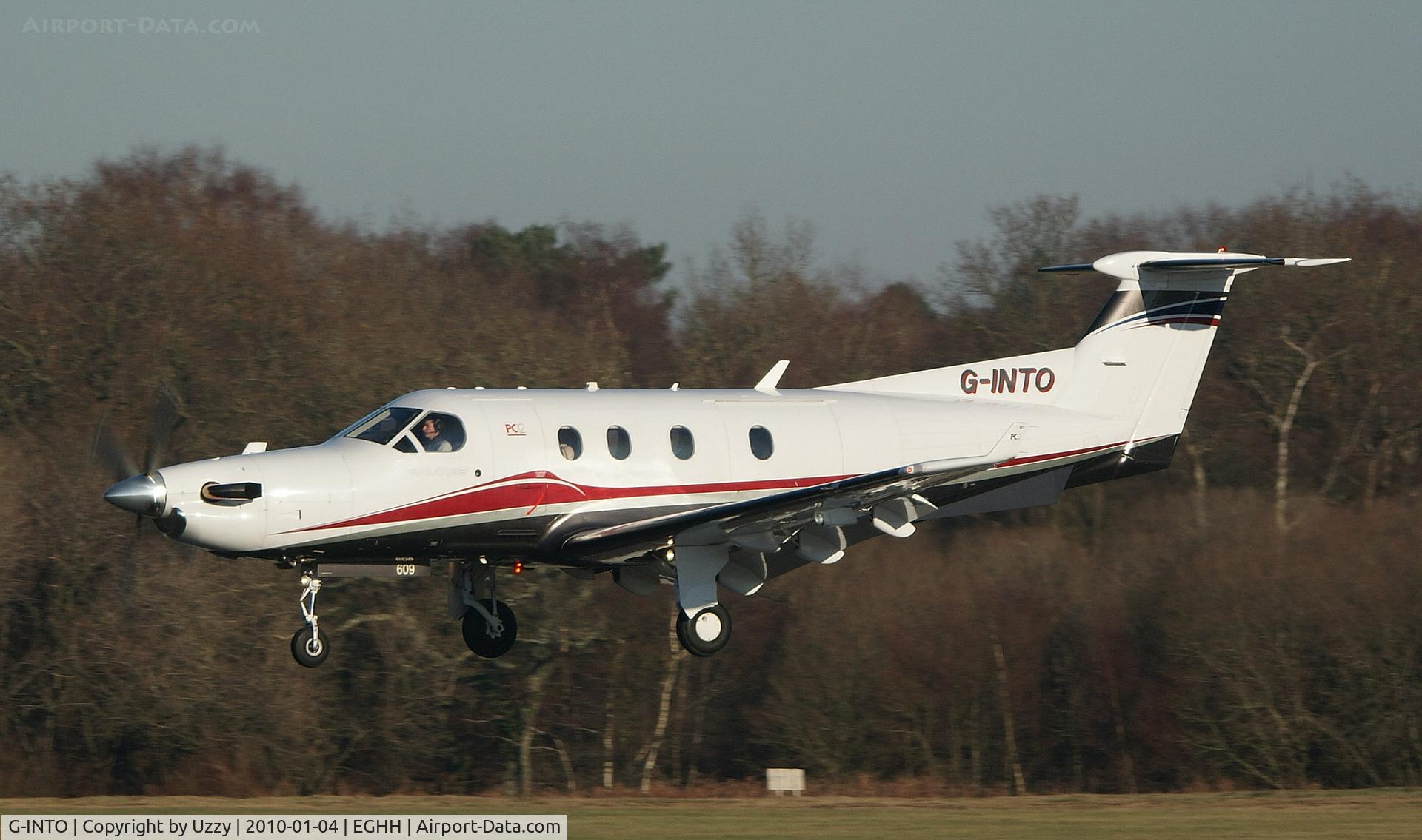 G-INTO, 2005 Pilatus PC-12/45 C/N 609, G-INTO on finals @ Hurn