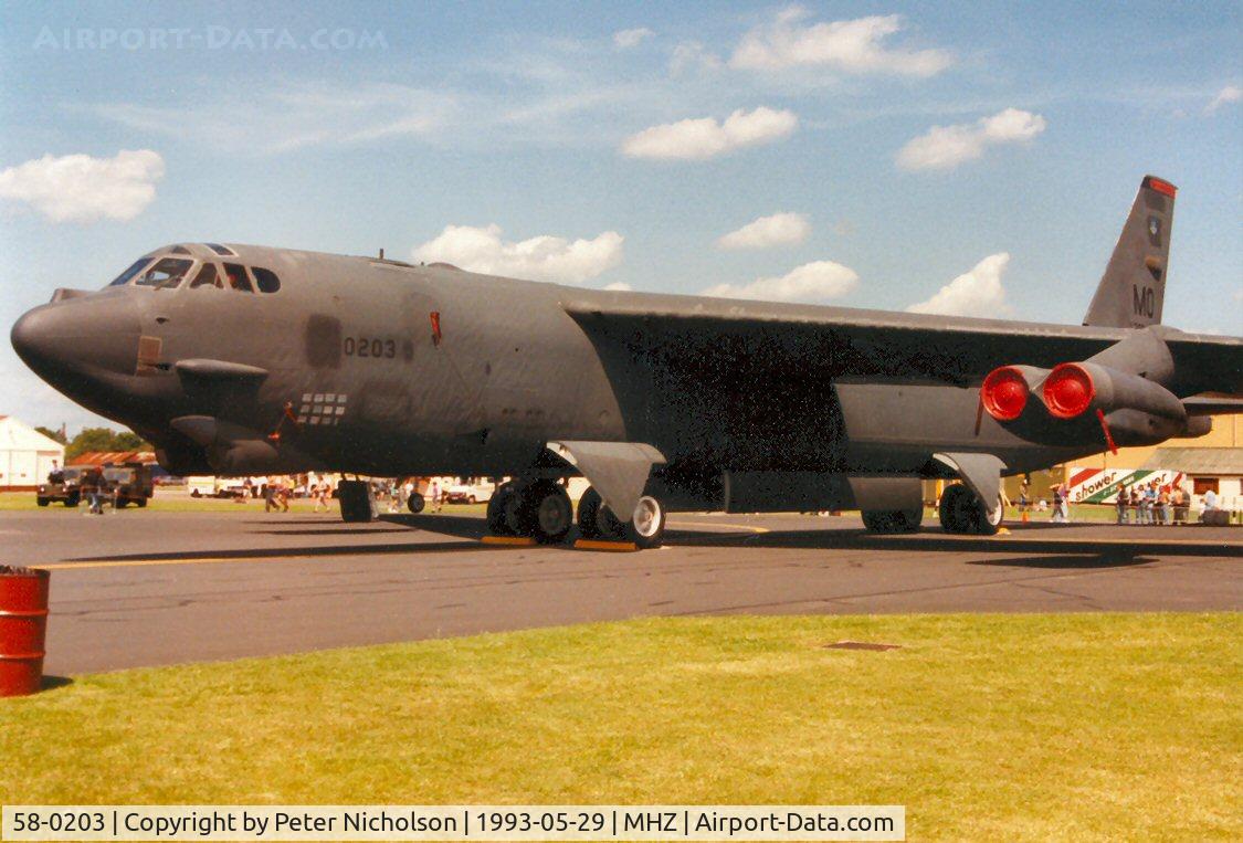 58-0203, 1958 Boeing B-52G Stratofortress C/N 464271, B-52G Stratofortress 