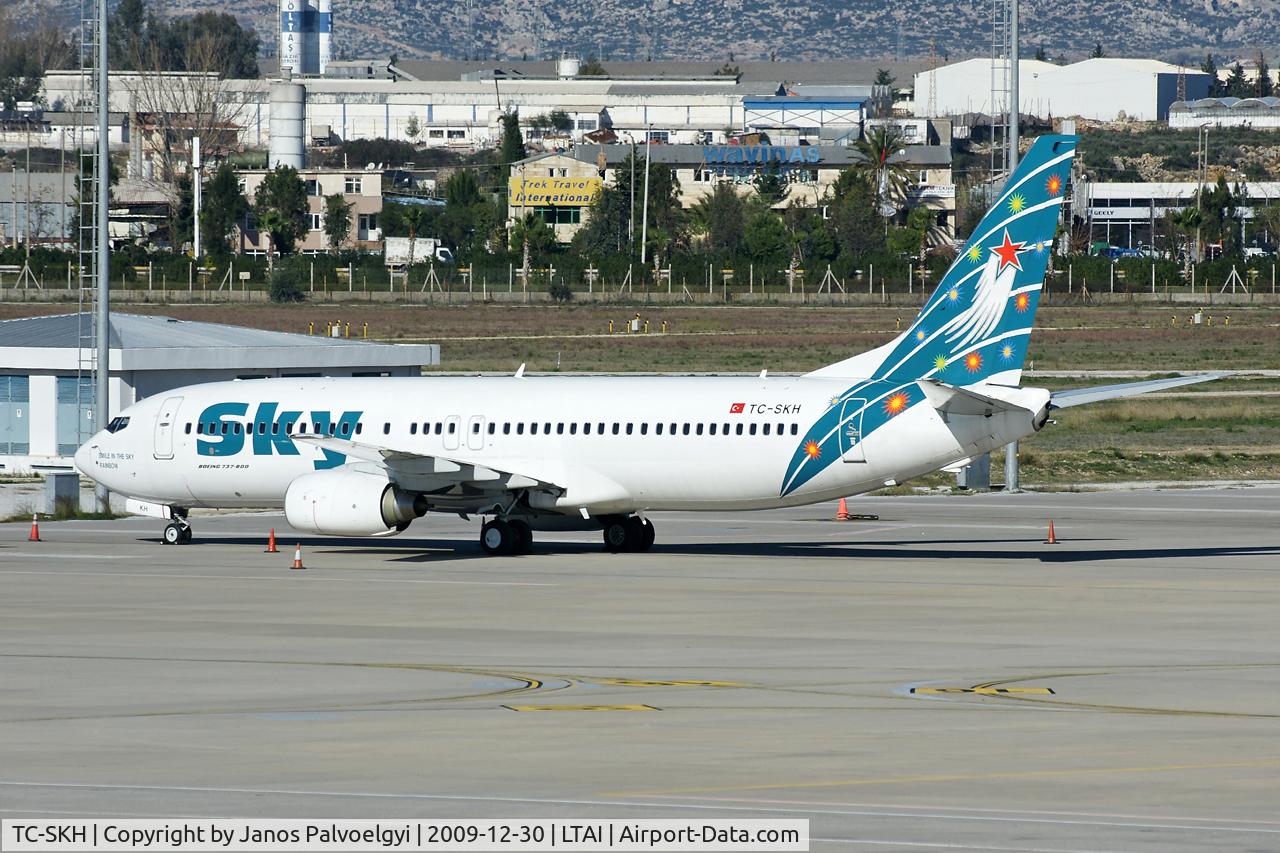 TC-SKH, 2007 Boeing 737-8BK C/N 29644, Sky Airlines Boeing B737-8BK on apron in LTAI/AYT