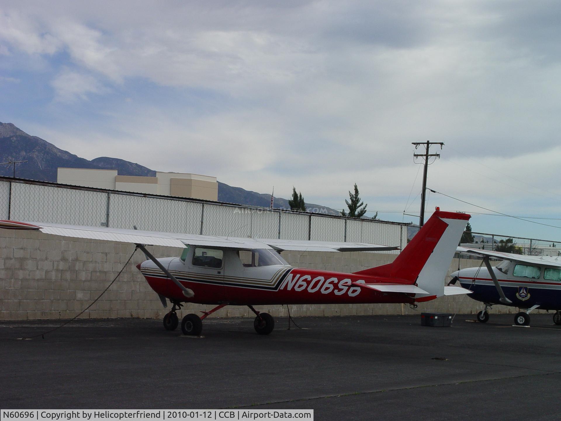 N60696, 1968 Cessna 150J C/N 15070509, Parked and tied down at Cable