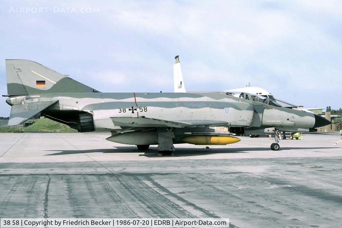 38 58, 1972 McDonnell Douglas F-4F Phantom II C/N 4769, static display at the 1986 open house at Bitburg AB