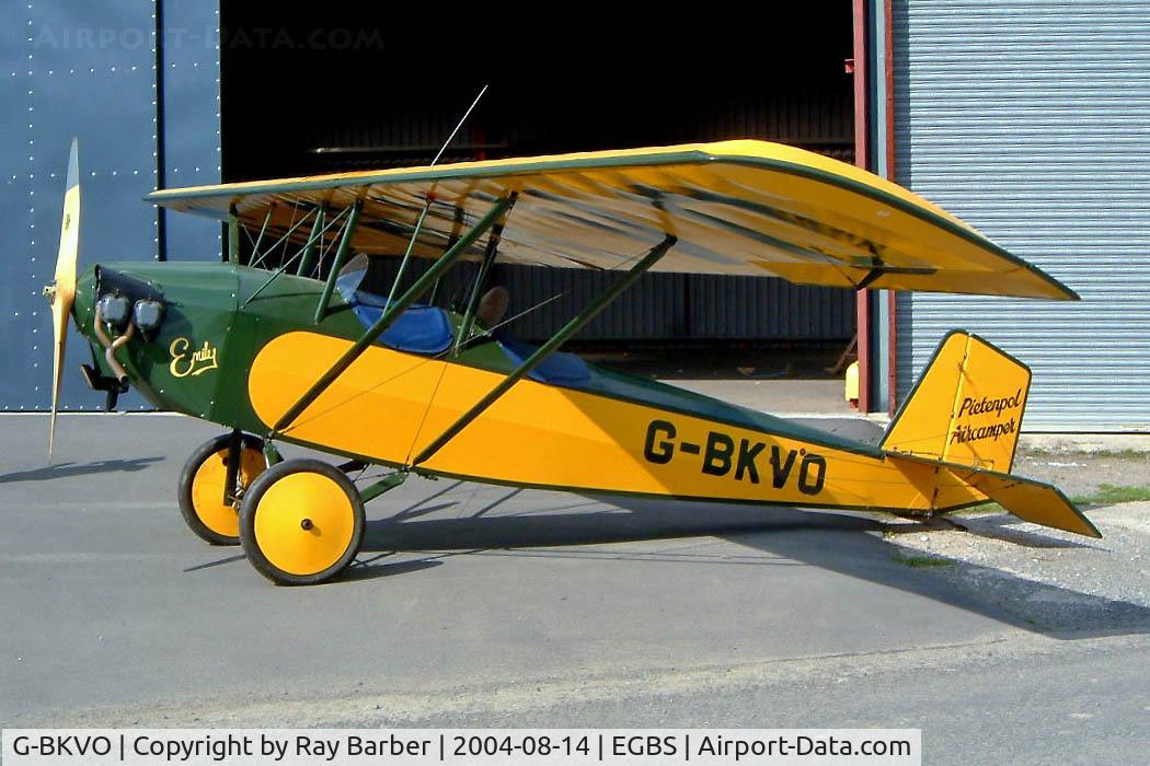 G-BKVO, 1989 Pietenpol Air Camper C/N PFA 047-10799, Pietenpol Air Camper [PFA 047-10799] Shobdon~G 14/08/2004. Named 